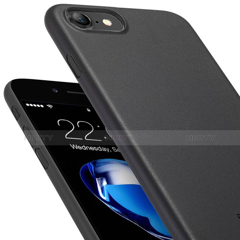 Handyhülle Hülle Ultra Dünn Kunststoff Schutzhülle Matt für Apple iPhone 8 Schwarz