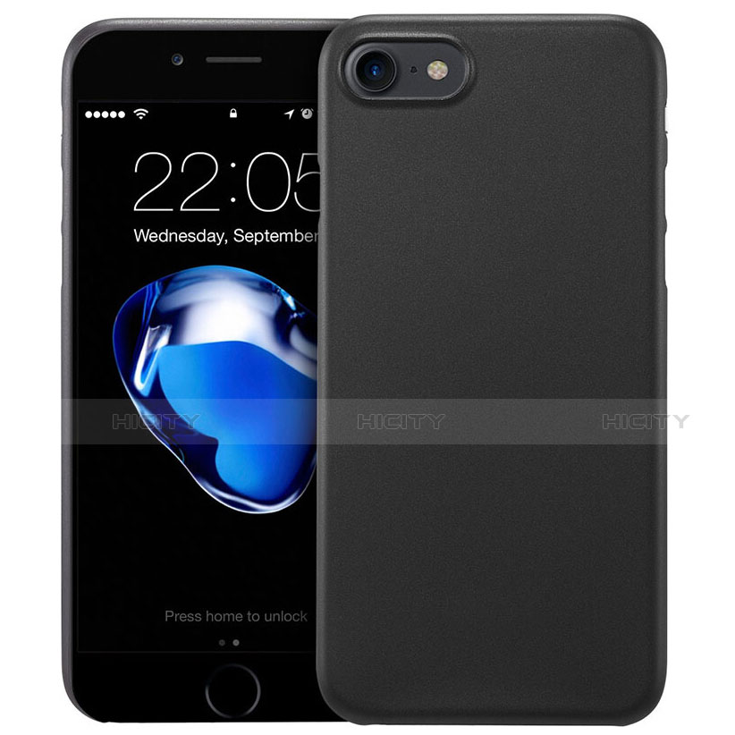 Handyhülle Hülle Ultra Dünn Kunststoff Schutzhülle Matt für Apple iPhone SE3 (2022) Schwarz groß