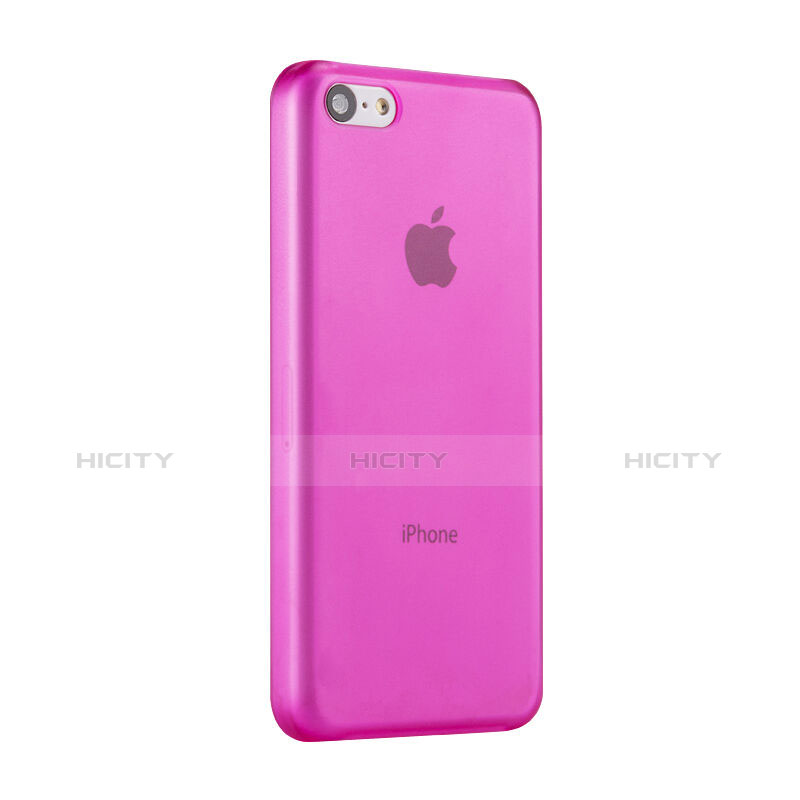 Handyhülle Hülle Ultra Dünn Schutzhülle Durchsichtig Transparent Matt für Apple iPhone 5C Pink Plus