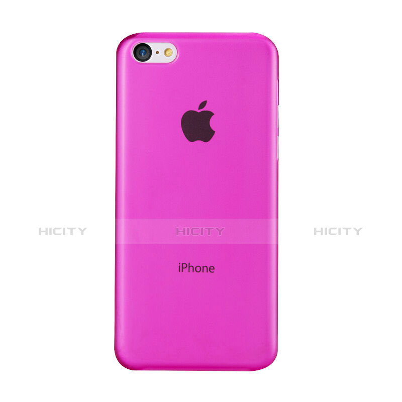 Handyhülle Hülle Ultra Dünn Schutzhülle Durchsichtig Transparent Matt für Apple iPhone 5C Pink groß