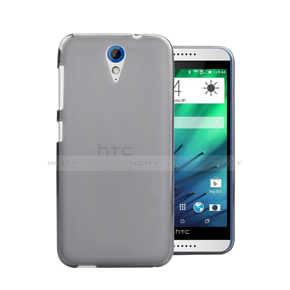 Handyhülle Hülle Ultra Dünn Schutzhülle Durchsichtig Transparent Matt für HTC Desire 820 Mini Grau Plus