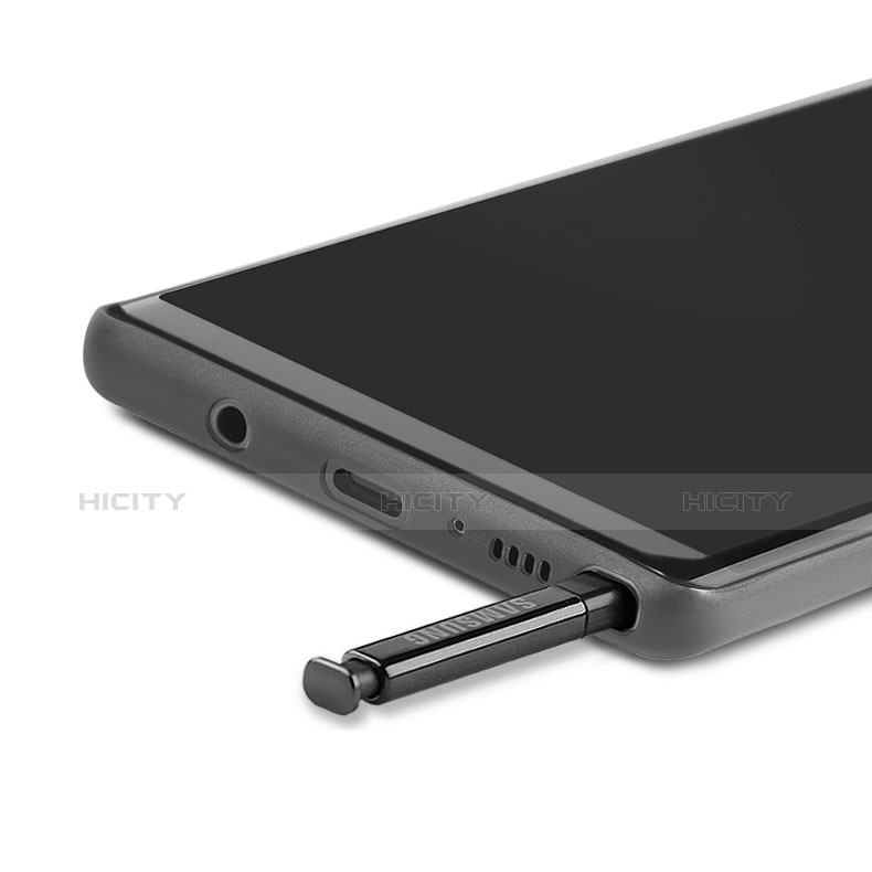 Handyhülle Hülle Ultra Dünn Schutzhülle Durchsichtig Transparent Matt für Samsung Galaxy Note 8 Duos N950F Schwarz groß