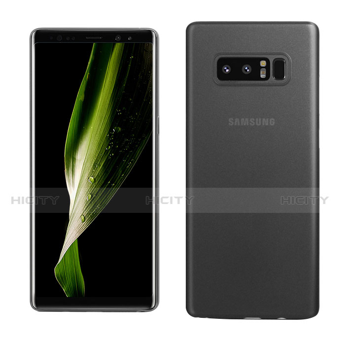Handyhülle Hülle Ultra Dünn Schutzhülle Durchsichtig Transparent Matt für Samsung Galaxy Note 8 Duos N950F Schwarz groß