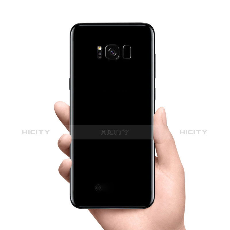 Handyhülle Hülle Ultra Dünn Schutzhülle Durchsichtig Transparent Matt T01 für Samsung Galaxy S8 Plus Schwarz groß