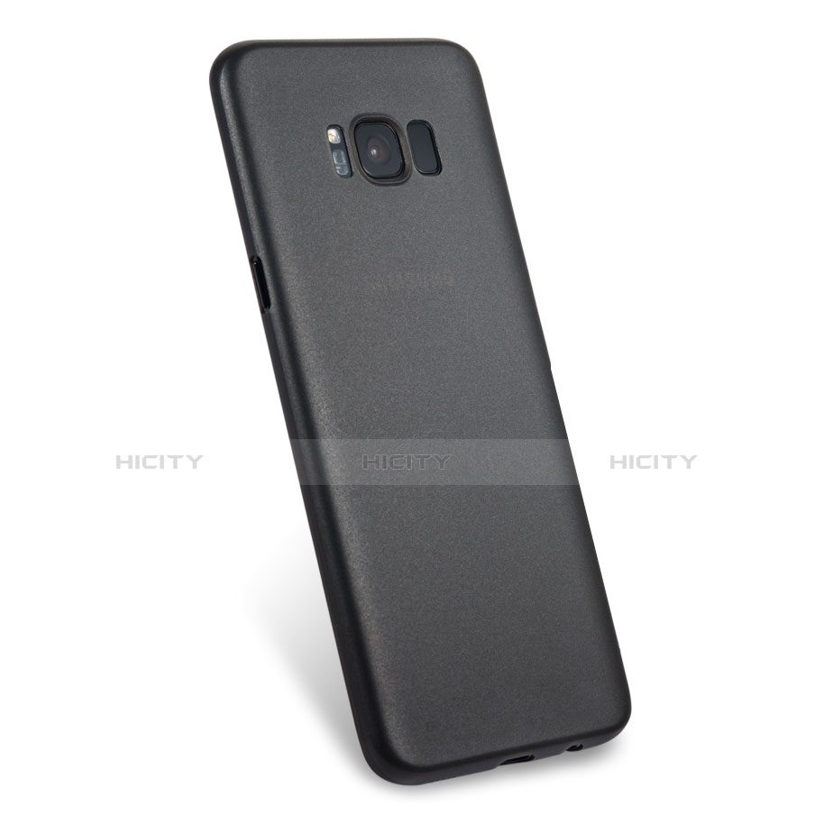 Handyhülle Hülle Ultra Dünn Schutzhülle Durchsichtig Transparent Matt T02 für Samsung Galaxy S8 Plus Schwarz groß