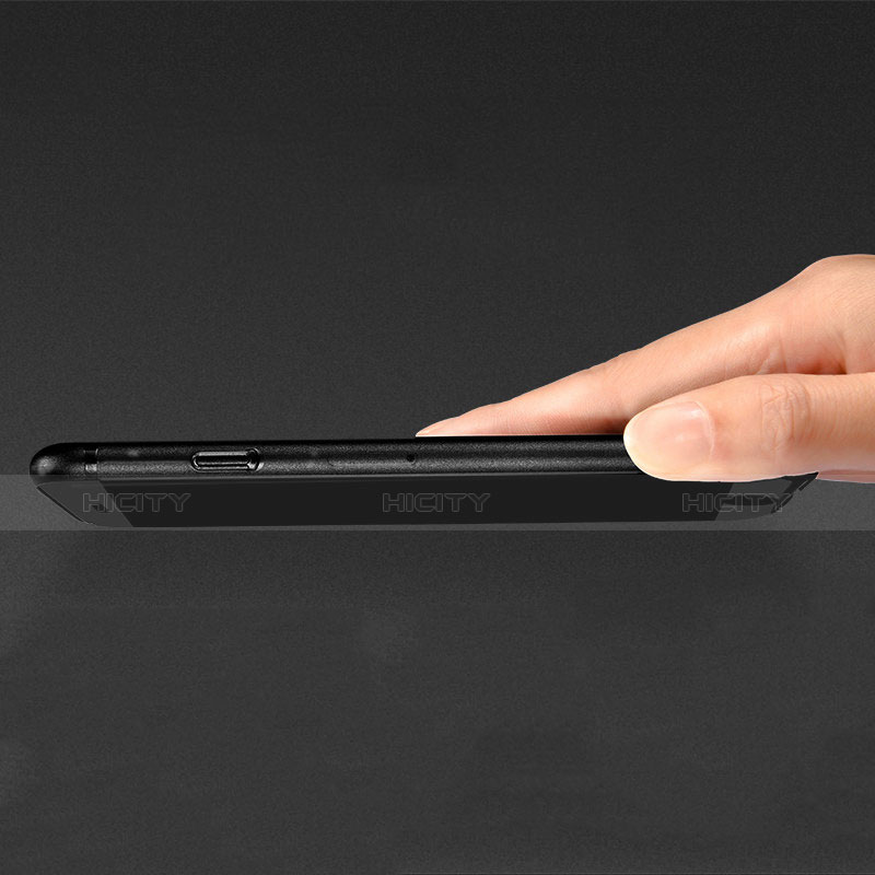 Handyhülle Hülle Ultra Dünn Schutzhülle Durchsichtig Transparent Matt T06 für Apple iPhone 6S Schwarz groß