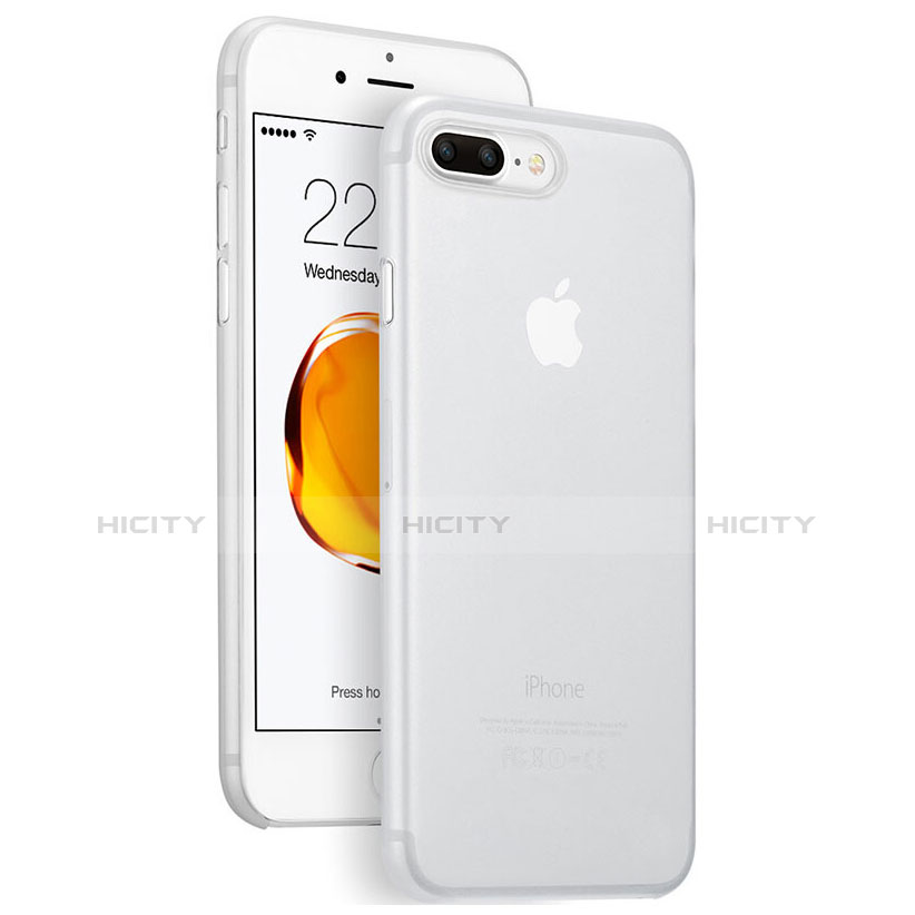 Handyhülle Hülle Ultra Dünn Schutzhülle Durchsichtig Transparent Matt W01 für Apple iPhone 8 Plus Weiß