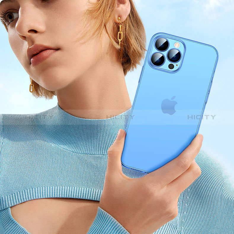 Handyhülle Hülle Ultra Dünn Schutzhülle Hartschalen Tasche Durchsichtig Transparent Matt QC1 für Apple iPhone 13 Pro Max groß