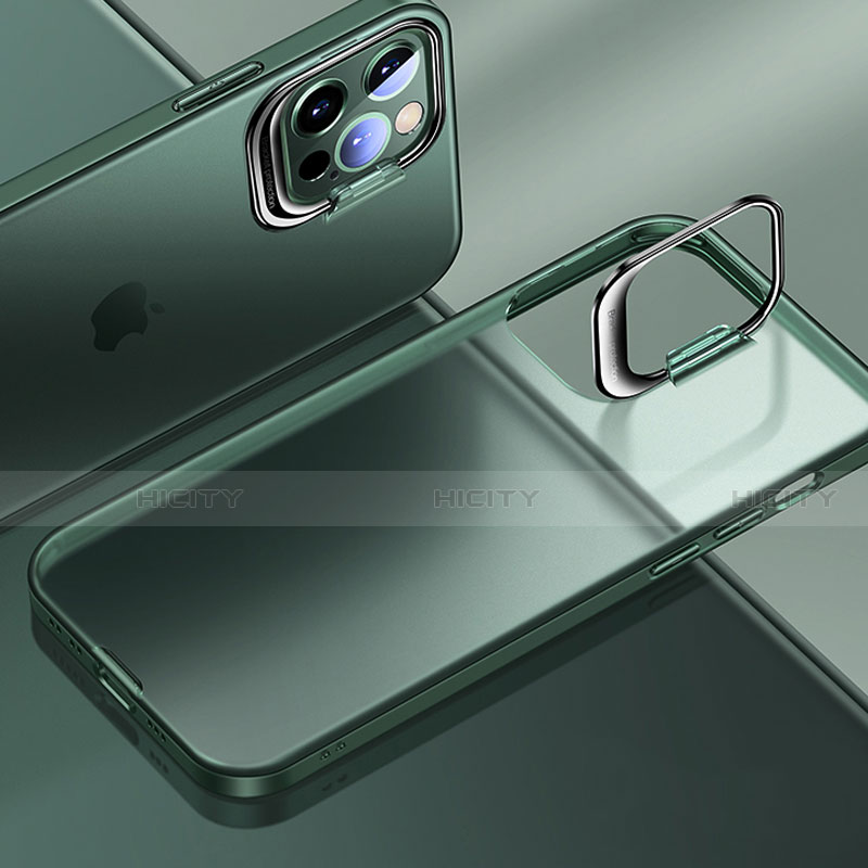 Handyhülle Hülle Ultra Dünn Schutzhülle Hartschalen Tasche Durchsichtig Transparent Matt U08 für Apple iPhone 14 Pro Grün