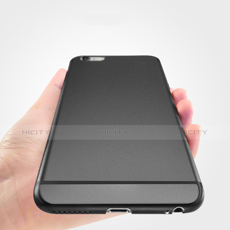 Handyhülle Hülle Ultra Dünn Schutzhülle Matt U01 für Apple iPhone 6S Schwarz groß