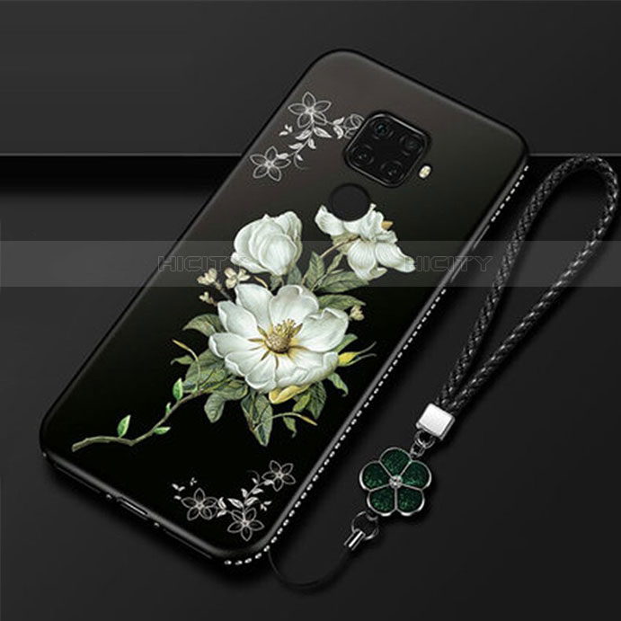 Handyhülle Silikon Hülle Gummi Schutzhülle Blumen für Huawei Mate 30 Lite