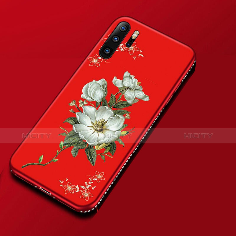 Handyhülle Silikon Hülle Gummi Schutzhülle Blumen für Huawei P30 Pro groß
