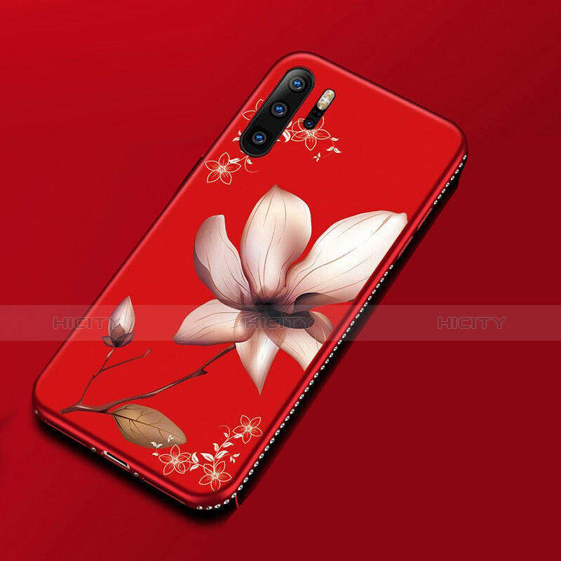 Handyhülle Silikon Hülle Gummi Schutzhülle Blumen für Huawei P30 Pro groß