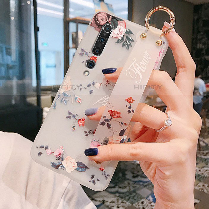 Handyhülle Silikon Hülle Gummi Schutzhülle Blumen für Xiaomi Mi 10