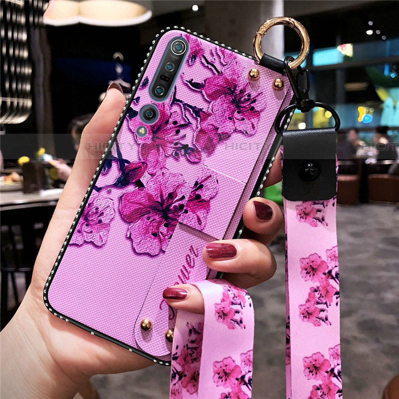 Handyhülle Silikon Hülle Gummi Schutzhülle Blumen für Xiaomi Mi 10 Pro