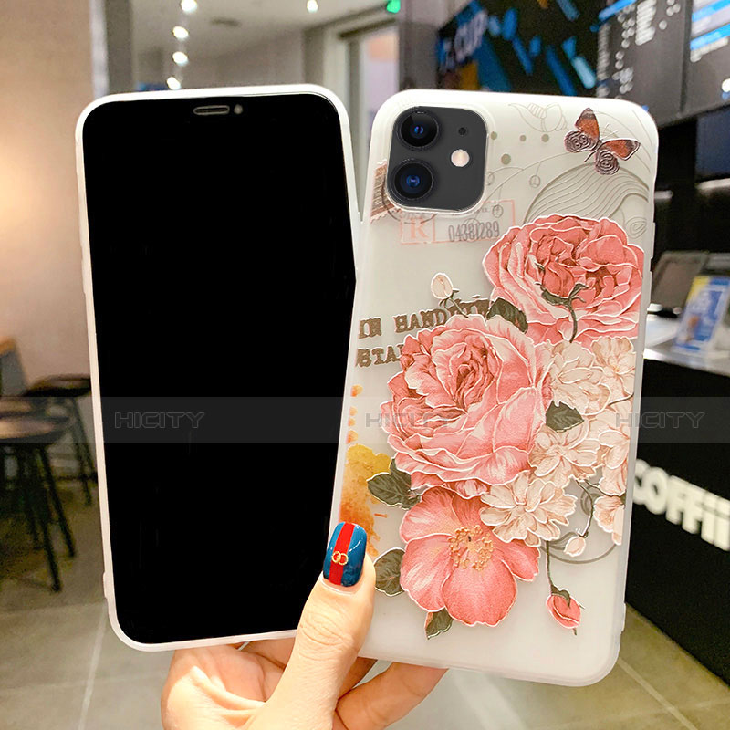 Handyhülle Silikon Hülle Gummi Schutzhülle Blumen H15 für Apple iPhone 11 groß
