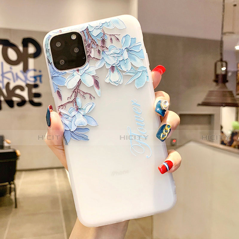 Handyhülle Silikon Hülle Gummi Schutzhülle Blumen H18 für Apple iPhone 11 Pro Max groß