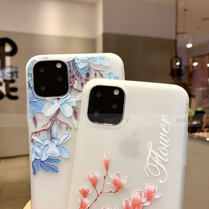 Handyhülle Silikon Hülle Gummi Schutzhülle Blumen H18 für Apple iPhone 11 Pro Max groß
