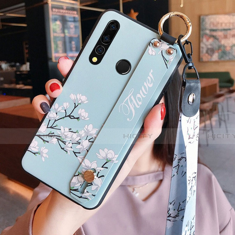 Handyhülle Silikon Hülle Gummi Schutzhülle Blumen K03 für Huawei Honor 20 Lite groß