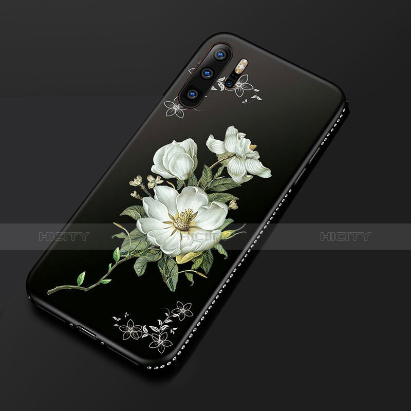 Handyhülle Silikon Hülle Gummi Schutzhülle Blumen S01 für Huawei P30 Pro groß
