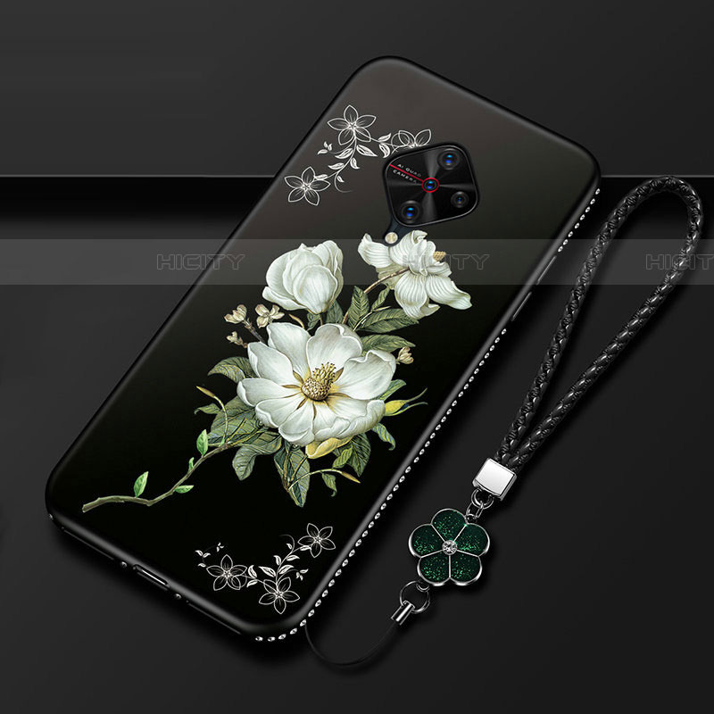 Handyhülle Silikon Hülle Gummi Schutzhülle Blumen S01 für Vivo X50 Lite