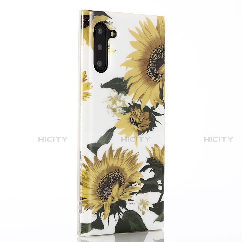 Handyhülle Silikon Hülle Gummi Schutzhülle Blumen S02 für Samsung Galaxy Note 10 5G groß