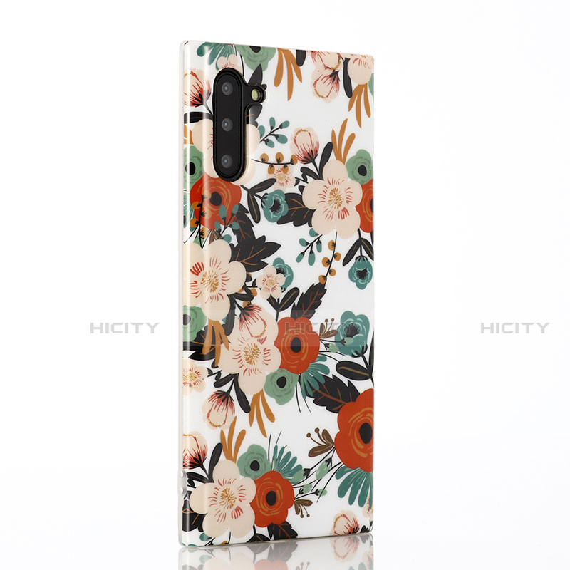 Handyhülle Silikon Hülle Gummi Schutzhülle Blumen S03 für Samsung Galaxy Note 10 5G groß