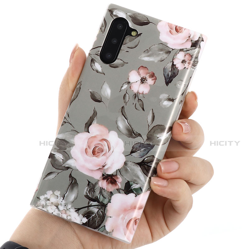 Handyhülle Silikon Hülle Gummi Schutzhülle Blumen S03 für Samsung Galaxy Note 10 5G groß