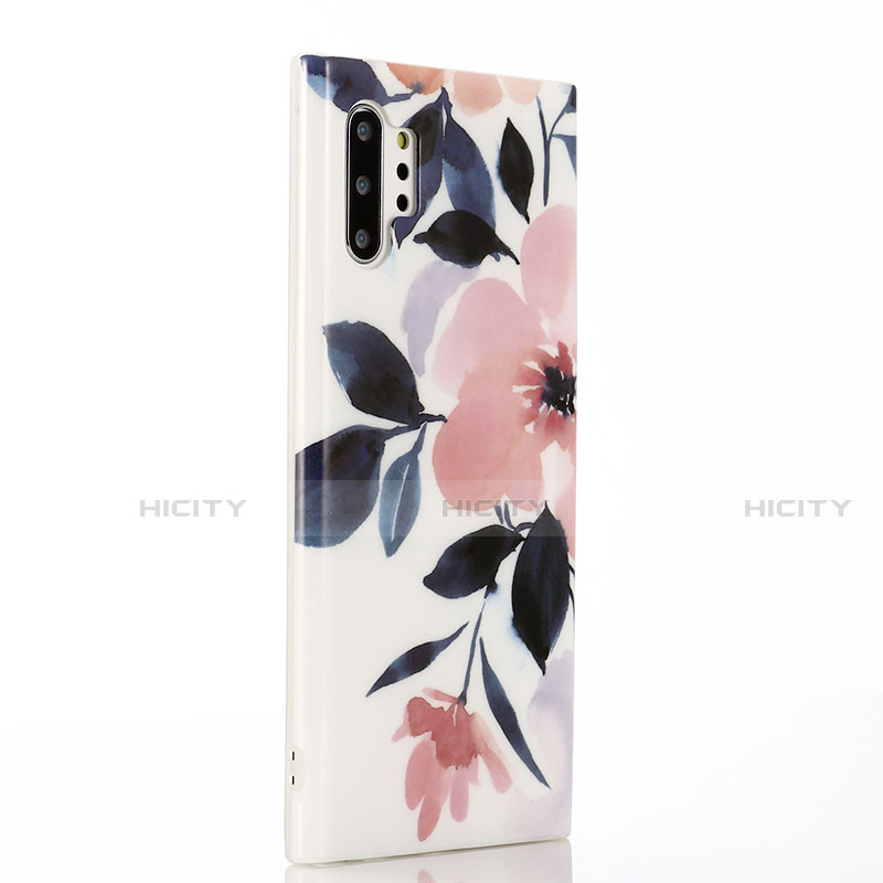 Handyhülle Silikon Hülle Gummi Schutzhülle Blumen S03 für Samsung Galaxy Note 10 Plus groß