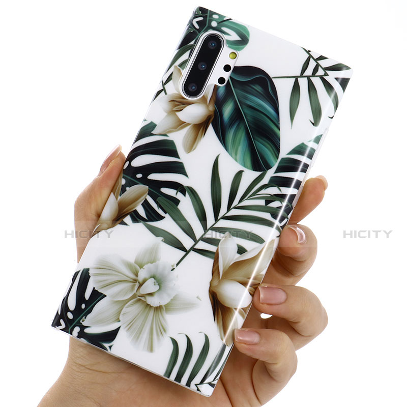 Handyhülle Silikon Hülle Gummi Schutzhülle Blumen S03 für Samsung Galaxy Note 10 Plus 5G