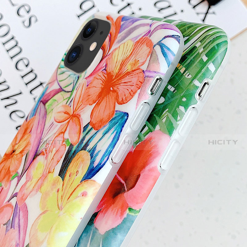 Handyhülle Silikon Hülle Gummi Schutzhülle Blumen S06 für Apple iPhone 11 groß