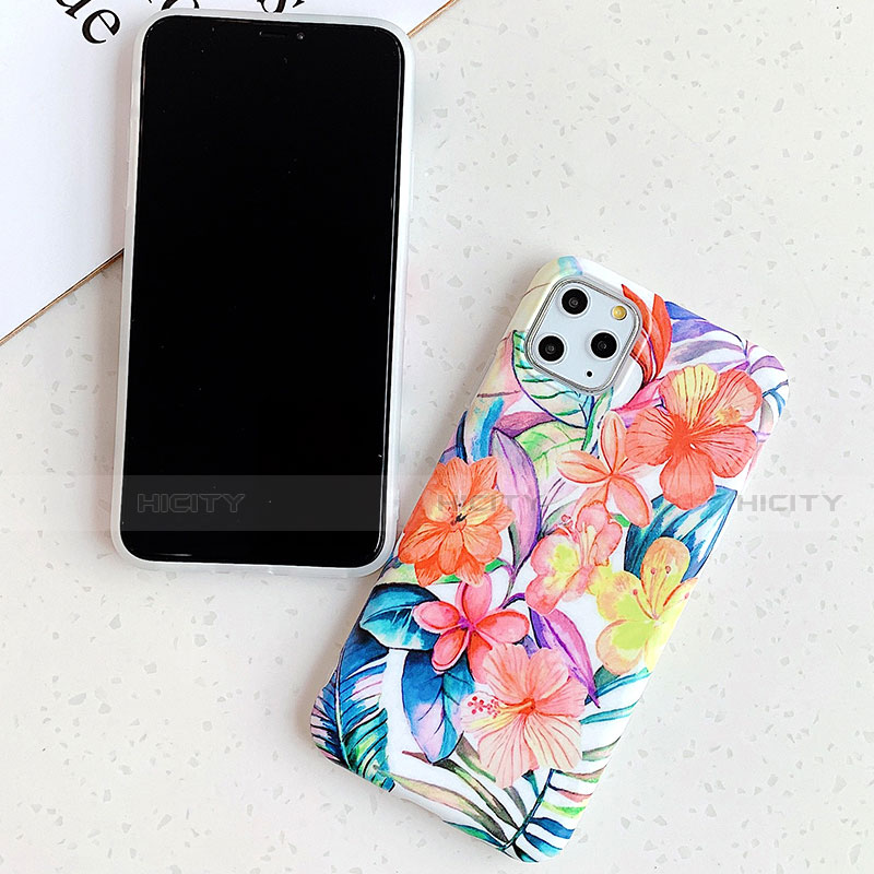 Handyhülle Silikon Hülle Gummi Schutzhülle Blumen S06 für Apple iPhone 11 Pro groß