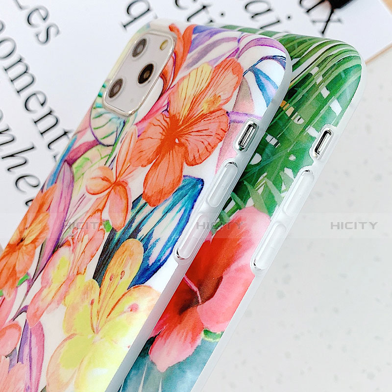 Handyhülle Silikon Hülle Gummi Schutzhülle Blumen S06 für Apple iPhone 11 Pro groß
