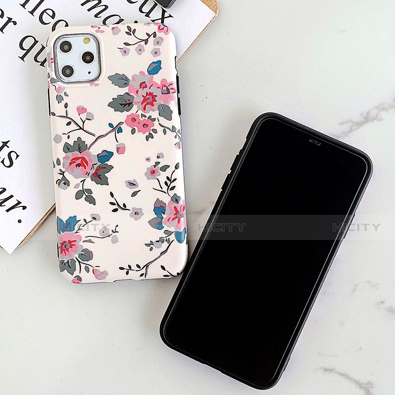 Handyhülle Silikon Hülle Gummi Schutzhülle Blumen S08 für Apple iPhone 11 Pro groß