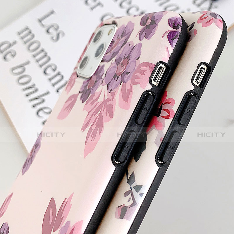 Handyhülle Silikon Hülle Gummi Schutzhülle Blumen S08 für Apple iPhone 11 Pro groß