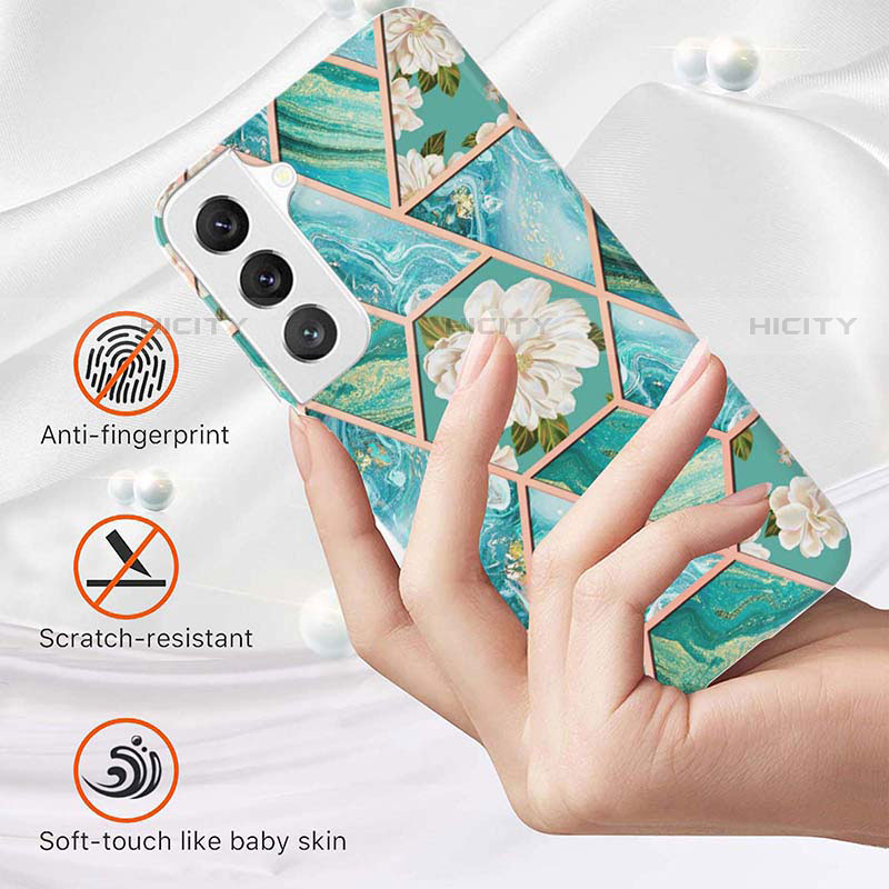 Handyhülle Silikon Hülle Gummi Schutzhülle Flexible Blumen A01 für Samsung Galaxy S21 Plus 5G