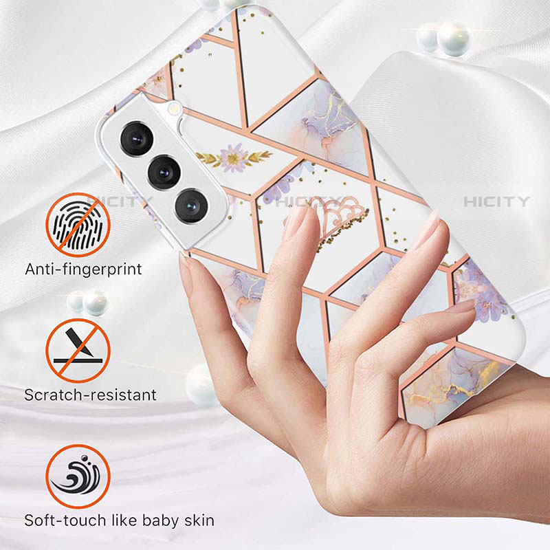 Handyhülle Silikon Hülle Gummi Schutzhülle Flexible Blumen A01 für Samsung Galaxy S21 Plus 5G
