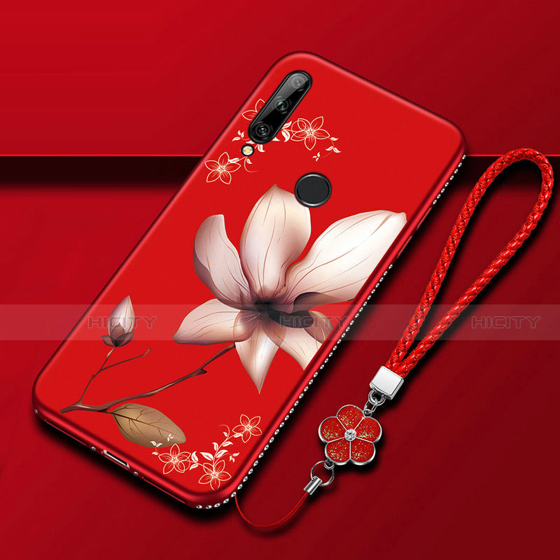Handyhülle Silikon Hülle Gummi Schutzhülle Flexible Blumen für Huawei Enjoy 10 Plus