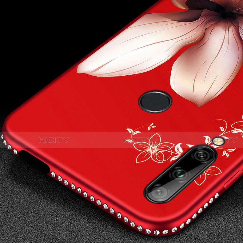 Handyhülle Silikon Hülle Gummi Schutzhülle Flexible Blumen für Huawei Enjoy 10 Plus