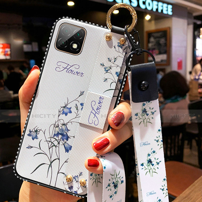 Handyhülle Silikon Hülle Gummi Schutzhülle Flexible Blumen für Huawei Enjoy 20 5G groß