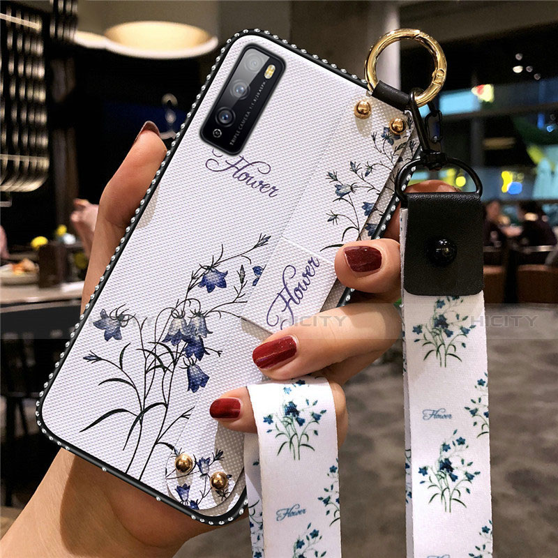 Handyhülle Silikon Hülle Gummi Schutzhülle Flexible Blumen für Huawei Enjoy Z 5G