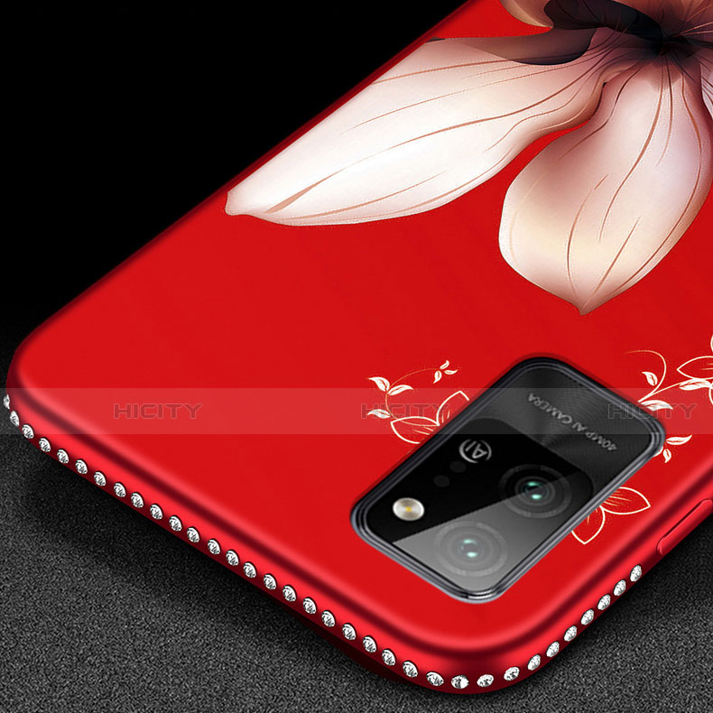 Handyhülle Silikon Hülle Gummi Schutzhülle Flexible Blumen für Huawei Honor Play4 Pro 5G groß