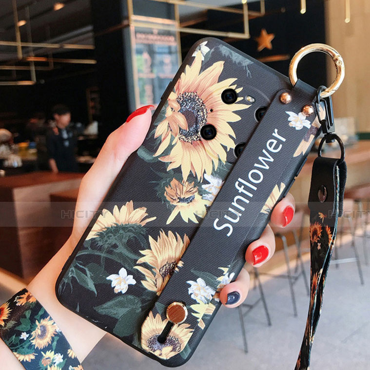 Handyhülle Silikon Hülle Gummi Schutzhülle Flexible Blumen für Huawei Mate 40 Pro groß