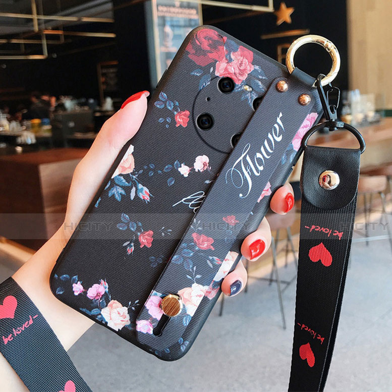 Handyhülle Silikon Hülle Gummi Schutzhülle Flexible Blumen für Huawei Mate 40 Pro groß