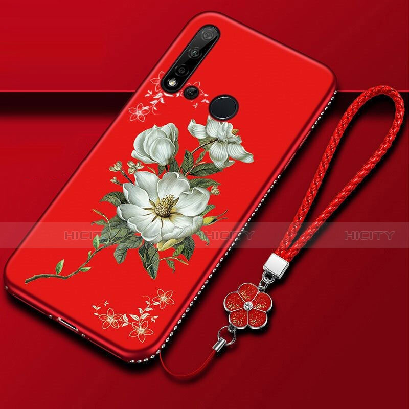 Handyhülle Silikon Hülle Gummi Schutzhülle Flexible Blumen für Huawei Nova 5i