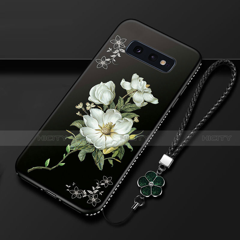 Handyhülle Silikon Hülle Gummi Schutzhülle Flexible Blumen für Samsung Galaxy S10e groß
