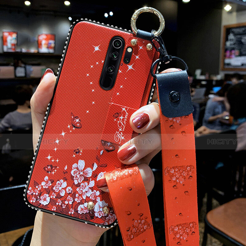 Handyhülle Silikon Hülle Gummi Schutzhülle Flexible Blumen K01 für Xiaomi Redmi Note 8 Pro groß