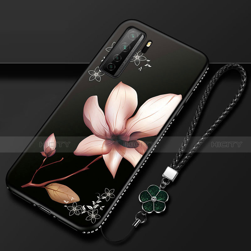 Handyhülle Silikon Hülle Gummi Schutzhülle Flexible Blumen K02 für Huawei Nova 7 SE 5G groß