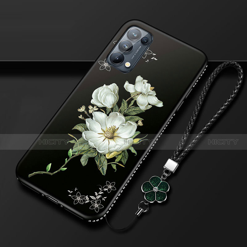 Handyhülle Silikon Hülle Gummi Schutzhülle Flexible Blumen S01 für Oppo Reno5 Pro 5G