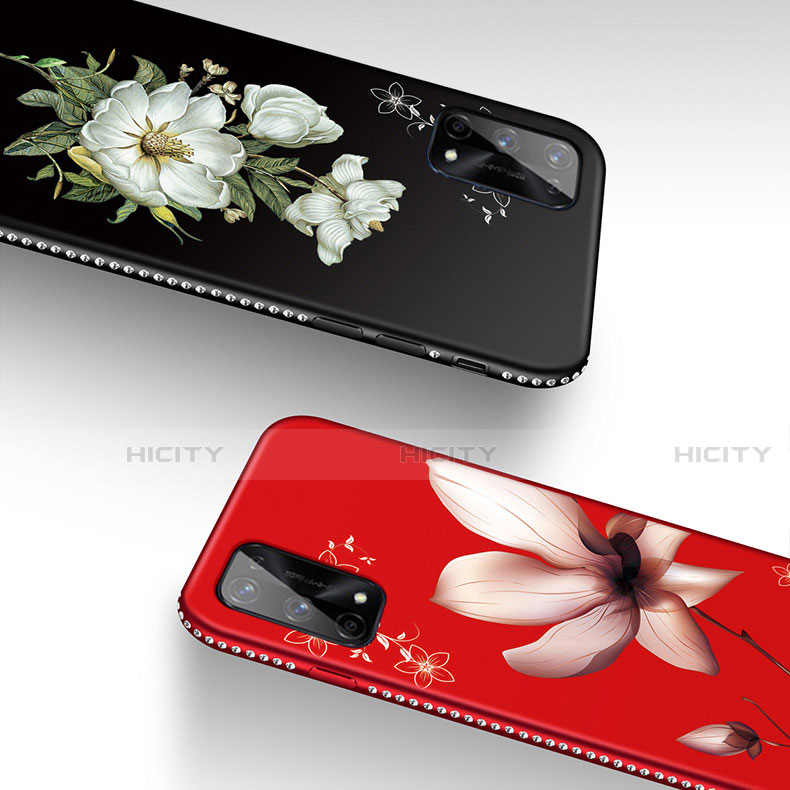 Handyhülle Silikon Hülle Gummi Schutzhülle Flexible Blumen S01 für Realme X7 Pro 5G